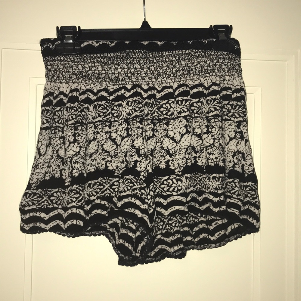 Black and white soft shorts